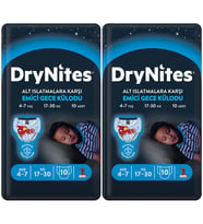 Drynites Emici Gece Külodu/Külot Bez Erkek 4-7 Yaş 17-30KG Small 20Adet 2PK*10 Alt Islatmalara Karşı