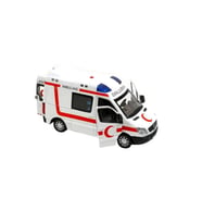 Diecast Metal 112 Ambulans Mercedes Sprinter Çek Bırak Işıklı Siren Sesli 14 Cm kapıları açılır