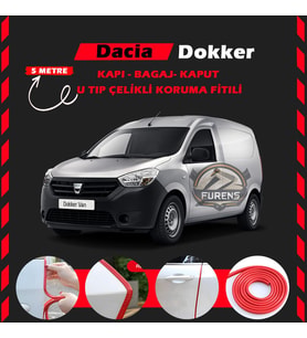 Dacia Dokker Oto Araç Kapı Koruma Fitili 5metre Parlak Kırmızı Renk