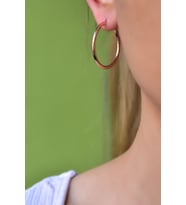 Papatya Silver 925 Ayar Gümüş Rose Kaplama Halka Küpe