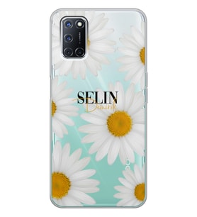 Oppo Big Daisy Tasarımlı Şeffaf Telefon Kılıfı