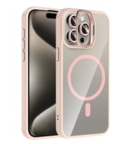 Iphone 14 Remim Lensli Magsafe Standlı Kapak - Pembe