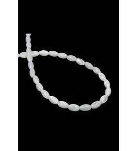 Sedef Doğal Taş Parlak Beyaz Arpa Kesim 4x8mm Dizi [AA]