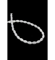 Sedef Doğal Taş Parlak Beyaz Arpa Kesim 4x8mm Dizi [AA]