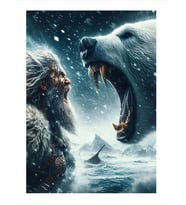 Bozayı Ve Viking Tasarım Ahşap Tablo