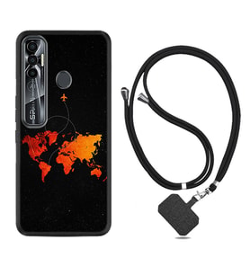 Tecno Spark 6 6 Go 8C 8 Pro 7 7 Pro Kılıf Boyun Askılı Silikon İz Bırakan Uçak 1778