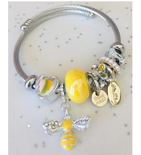 Pandora Model Bileklik Anofel Charmlı Gümüş Şık Bileklik Sarı