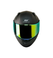 Motosiklet Kaskı Ecer 22.R06 Sertifikalı Double Vizör Full Face Kask Mat Siyah