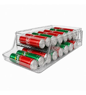 Sunup SN-38900 İki Katlı Yan Askılı Şeffaf Buzdolabı Raflığı 34x13.5x16.8 Cm