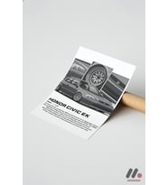 Honda Civic EK JDM Araba Posteri, Çerçevesiz Yüksek Kalite Duvar Afişi - Oto Severlere