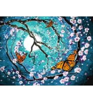 Kelebeğin Rüyası Sayılarla Boyama Seti(40x50 cm Tuval Şasesine Gerili)