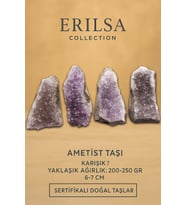 Sertifikalı Ametist Taşı Kütlesi 200-250 Gr – Doğal Ham Kristal Şifa Taşı Stresi Azalt Huzur Ver (Çok Renkli)