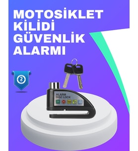Northcity Su Geçirmez Alarm Disk Kilidi - Motosiklet, Scooter ve Bisiklet Güvenliği