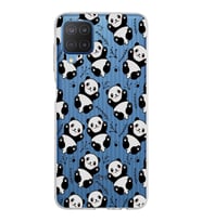 Samsung Galaxy M12 Kapak Panda Tasarımlı Şeffaf Silikon Kılıf