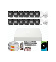 Provzen Hikvision 12 Kameralı Full HD Geniş Açı Güvenlik Kamerası 1TB Olay Anında bildirim