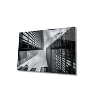 Miyrem Glasses Collection -A1^#  Siyah Beyaz Geomeetrik Cam Tablo, Cam Tablo (Çok Renkli)