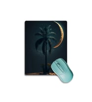 SonicTouch Gece Mavisi Ay Desenli Kaydırmaz Gaming Oyuncu Dikişsiz Mouse Pad/Ped 17x21cm