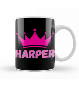 Harper  Name personalized Custom   vintage Retro Rainbow Style Design Gift Baby Gift For Her Kupa Bardak Porselen