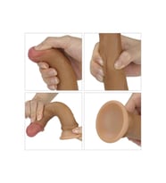 18 CM Çift Katmanlı Ultra Realistik ve Yumuşak Dokulu anl Dildo Penis