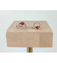 Uğur Böceği Tasarım Çocuk Küpe 925 Ayar Gümüş