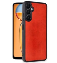 Newface Samsung Galaxy S24 FE Kılıf Aras Deri Kapak - Kırmızı