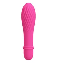 OdinsShop 12,3 cm Güçlü Titreşimli Özel Kıvrımlı Teknolojik Pembe Vibratör