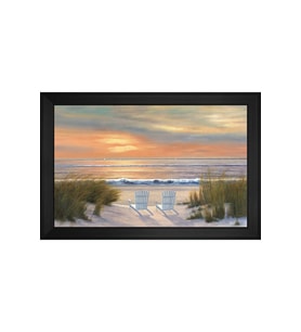 Manzara Temalı Kanvas Tablo 80 x 110 cm Siyah Çerçeve