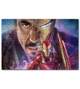 Cakapuzzle Yenilmezler Iron Man Tony Stark Pozu  Puzzle Yapboz MDF (Ahşap) (120 Parça)