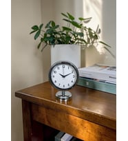 River World Masa Saati Metal Touch Krom Silver 25 cm x 20 cm