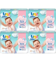 Uni Baby Islak Havlu Mendil İlk Adım 52 Yaprak (12 Li Set) 624 Yaprak (4PK*3)