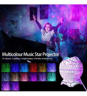 galaksi gece lambası projektör-kablosuz dekorasyon ışığı (Beyaz)