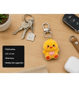 Lumi Chick Peluş Charm Anahtarlık – Sevimli Mini Civciv Çanta Süsü Hediye