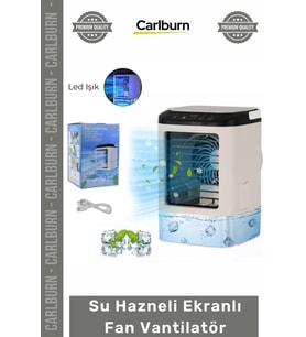 #Vantilatör Sessiz Taşınabilir Hava Soğutucu Dijital Gösterge USB Su Hazneli Ekranlı Fan Vantilatör