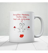 Sevgililer Günümüz Kutlu Olsun Baskılı Kupa Bardak Mod11