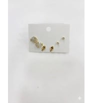 Tatlı Balık Ve Kılçık Detaylı Altılı Küpe