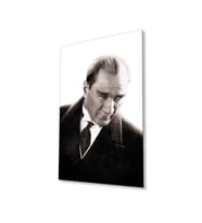 Atatürk Cam Tablo 4mm Dayanıklı Temperli Cam, Atatürk Glass Wall Art (Çok Renkli)