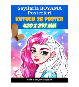 Sayılarla Boyama Posterleri (Kutulu 25 POSTER)