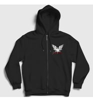 Presmono Unisex Siyah Logo Alter Bridge Fermuarlı Kapüşonlu Sweatshirt 438728tt