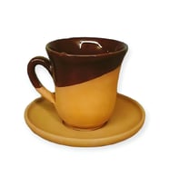 Toprak Doğal Fincan 110 ml Çift Katmanlı  1 Adet ( Renk Kahverengi )