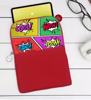 BK Gift Pop Art Tasarımlı Taşınabilir Koruyucu Tablet Kılıfı & Organizer Çanta - Kırmızı-2