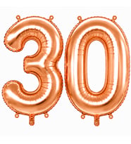 30 Rakam Folyo Balon Rose Gold Rengi (76 cm)