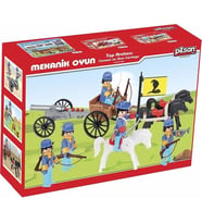 Pilsan Mini Mekanik Serisi:4 Top Arabası Askeri Oyun Seti (Çok Renkli)
