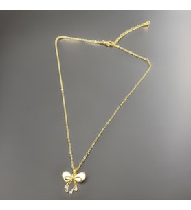 Her Tarza Uygun Fiyonk Detay 316L Antialerjik Gold Renk Çelik Kadın Kolye