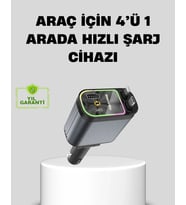 Araç Şarj Cihazı 66w 4 Portlu Hızlı Şarj Ve Led Işıklı