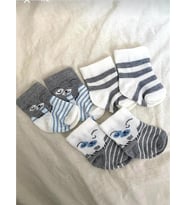 MİLAYS LİFE HOME COLLECTİON MİLAYS BABY KİDS ERKEK BEBEK PAMUKLU ÇORAP 0-3 AY (Siyah - Beyaz)