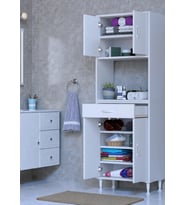 Eliusta Lora Beyaz Dolap 60 cm Genişliği ve 173 cm Yüksekliği İle Dikey Depolama Ünitesi 60x173x32,5 cm