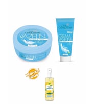 Cire Aseptine Klasik Vazelin Kavanoz 150Ml+Klasik Tüp 75 Ml+Limon Kolonyası 100 ml Sprey Hediyeli