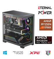 ETERNAL POWER RYZEN 7 5700X 32G DDR4 1TB M.2 RX7800XT A520 T650W