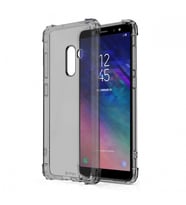 Blogy Galaxy A6 Plus ile Uyumlu Crystal Fit Kılıf Smoke Black