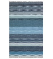 Bespoky Eberndorf Mavi Patchwork Pamuklu El Dokuması Alan Halısı